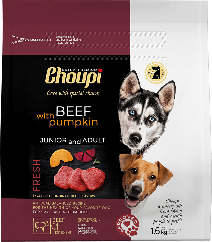 Tørrfôr for hunder - Okse med gresskar