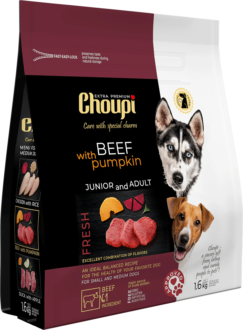 Tørrfôr for hunder - Okse med gresskar