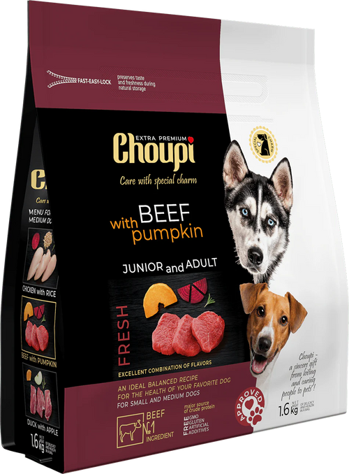 Dry food for dogs - Beef with pumpkin