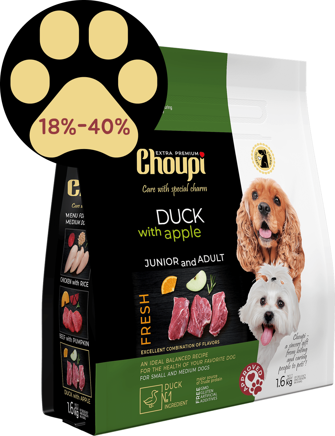 🎁 Dry food for dogs - Duck with Apple (100% off)