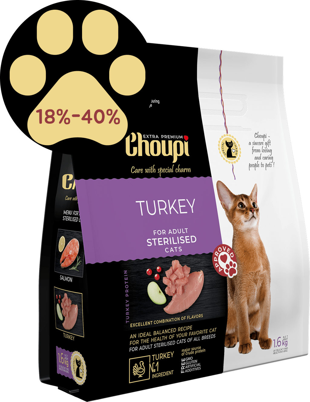 🎁 Dry food for sterilised cats - Turkey (100% off)