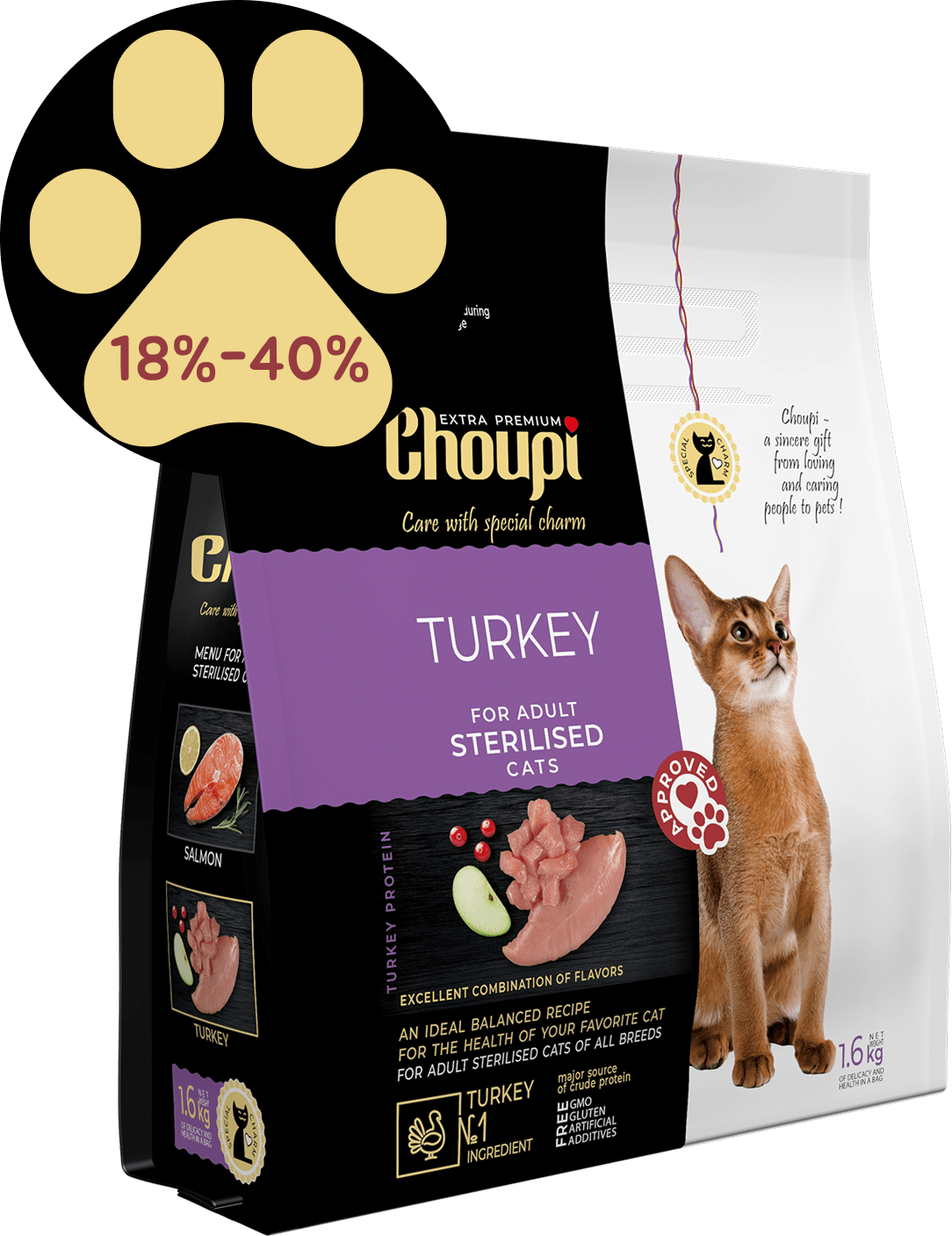 🎁 Dry food for sterilised cats - Turkey (100% off)