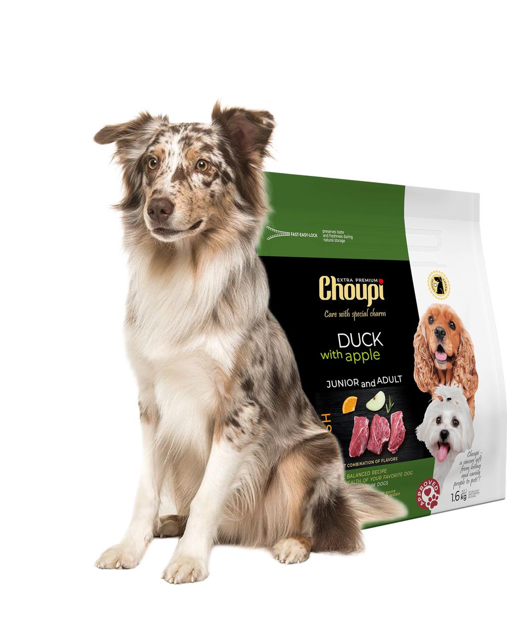 Dry food for dogs - Duck with Apple